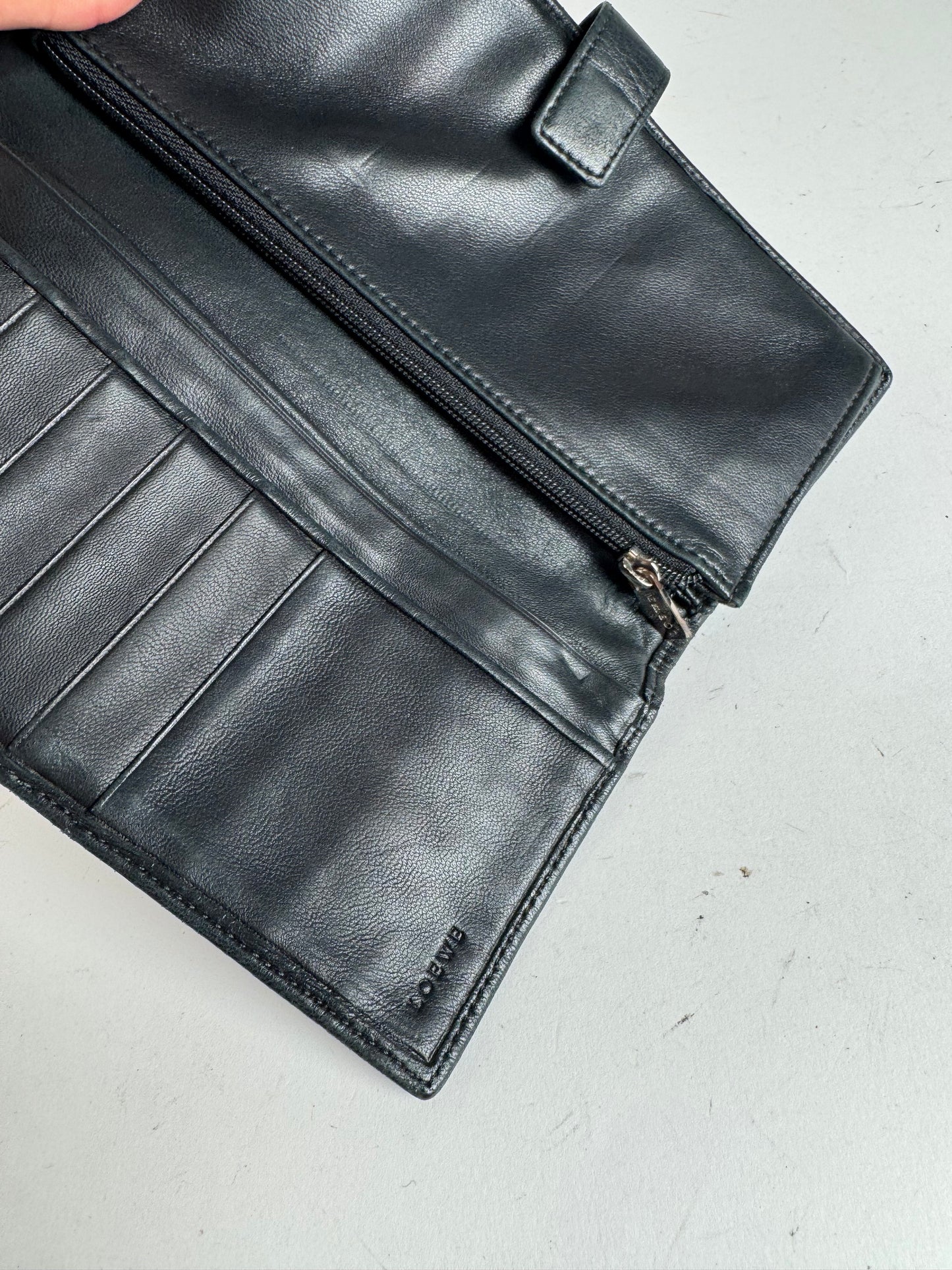 Vintage Loewe Leather wallet Black