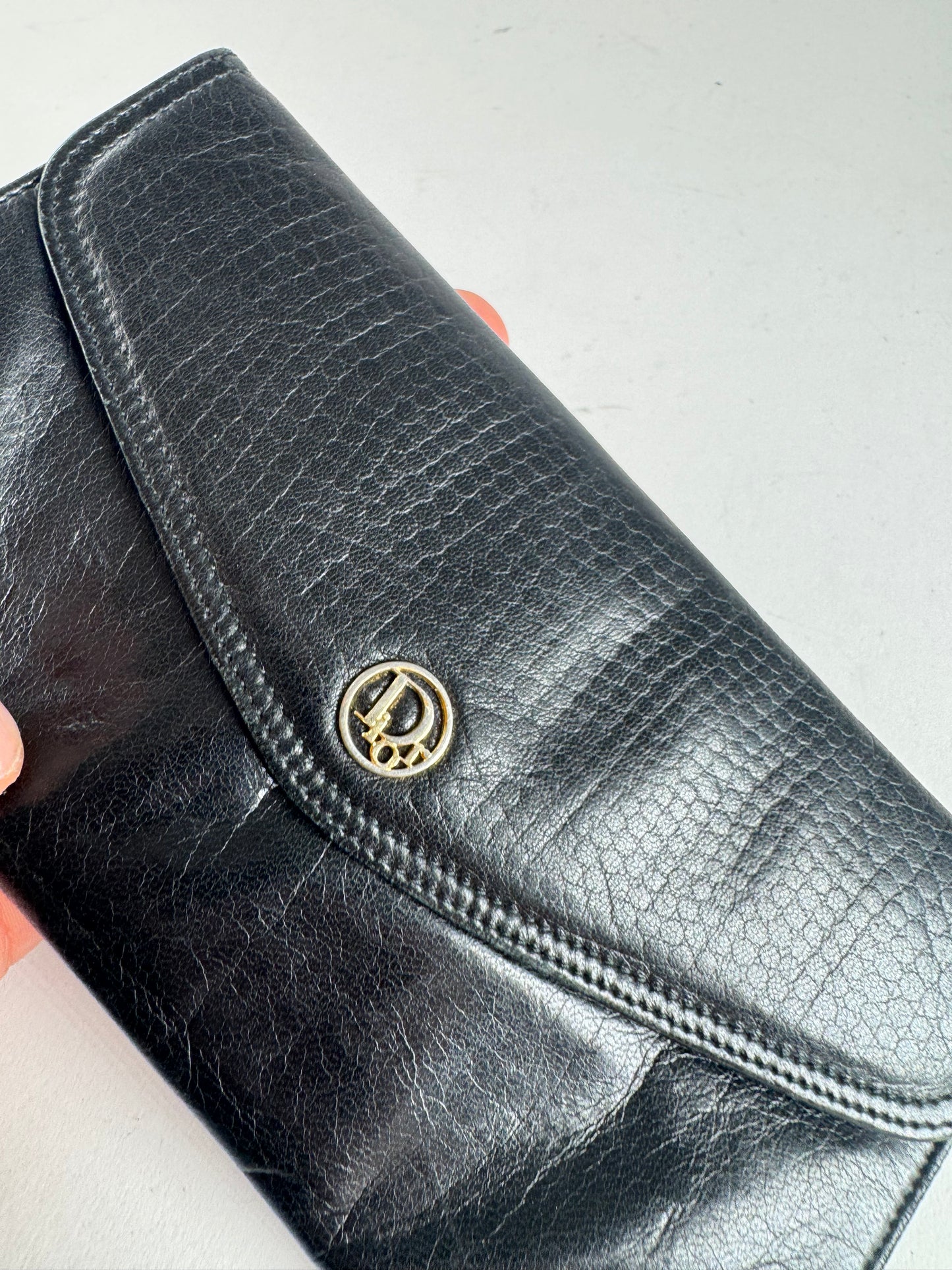 Vintage Dior Leather Wallet black