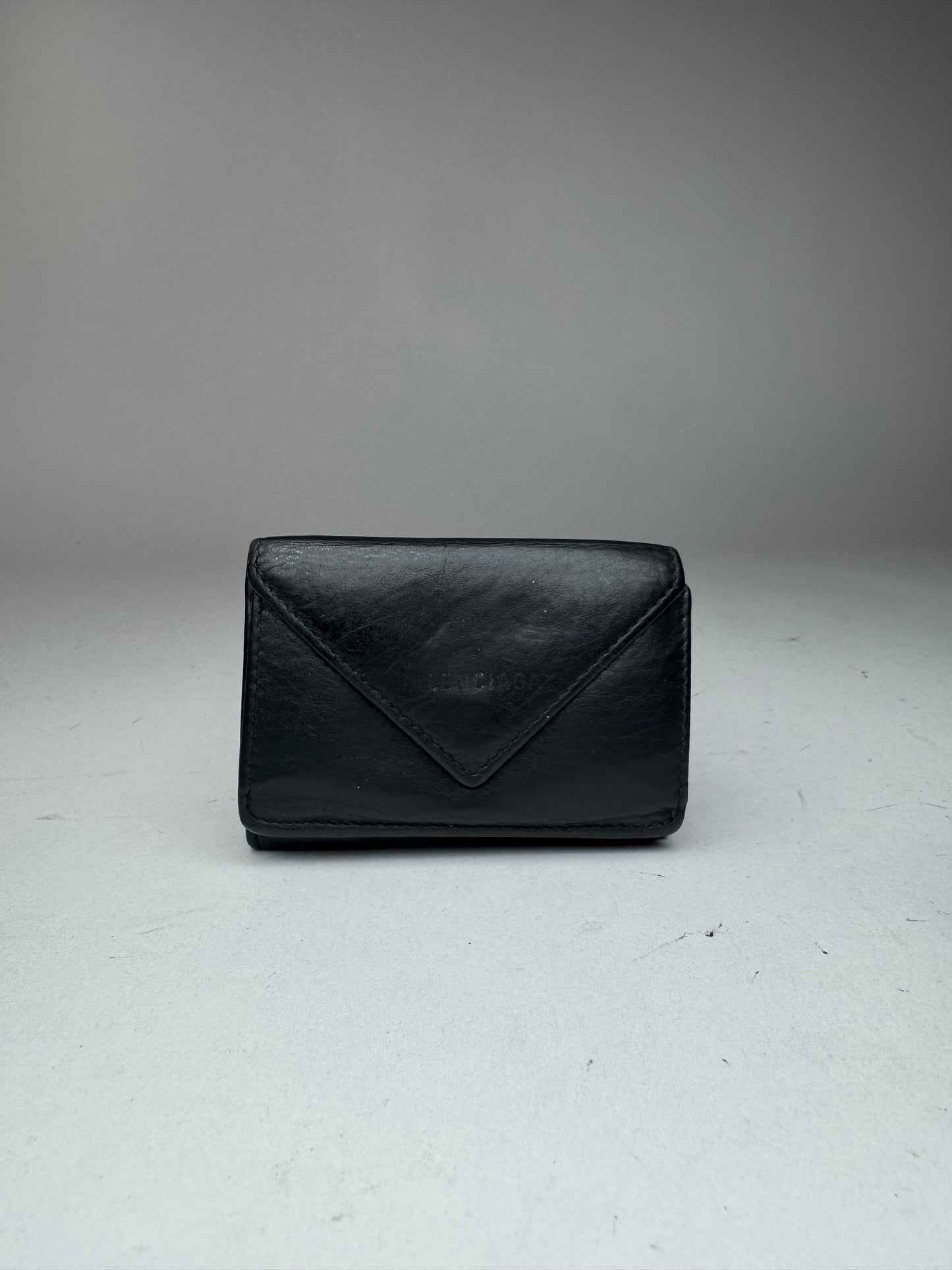 Vintage Balenciaga Leather Card Holder Black