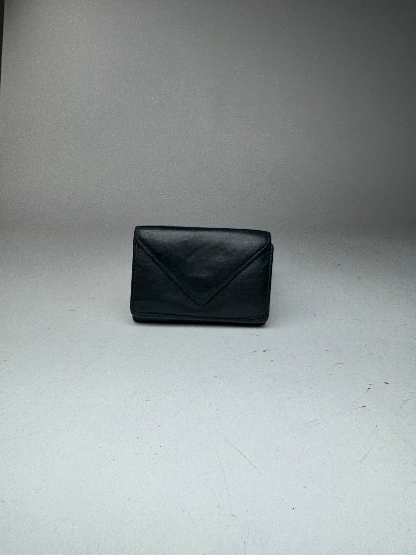 Vintage Balenciaga Leather Card Holder Black
