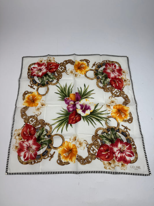Vintage Celine Floral Scarf
