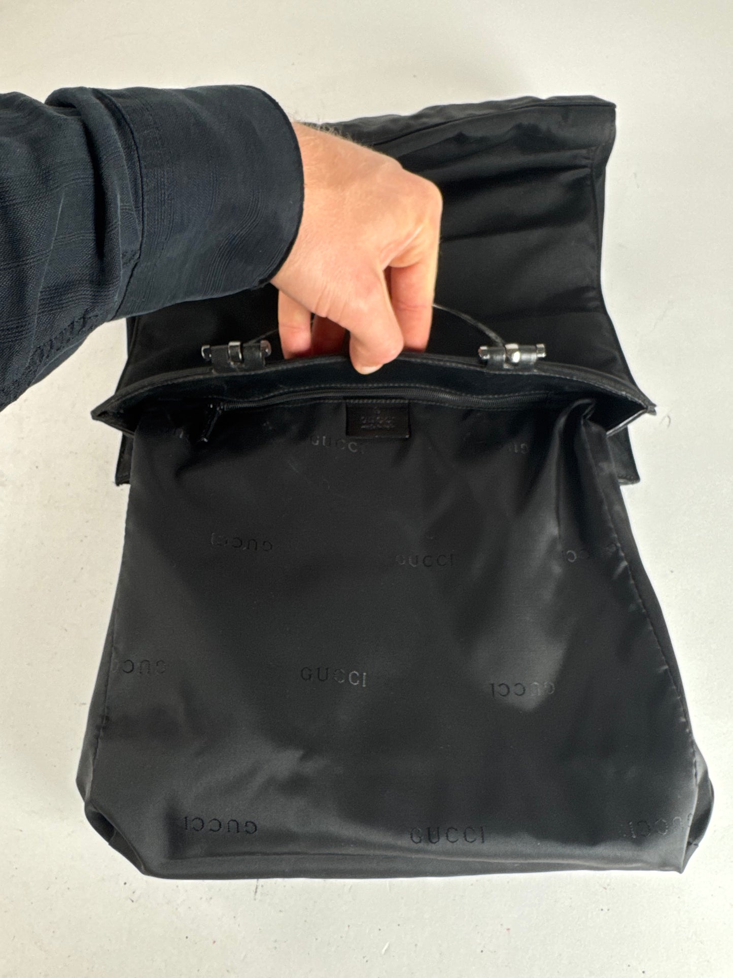 Vintage Gucci Tom Ford Era Handbag Polyester Black