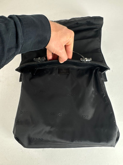 Vintage Gucci Tom Ford Era Handbag Polyester Black
