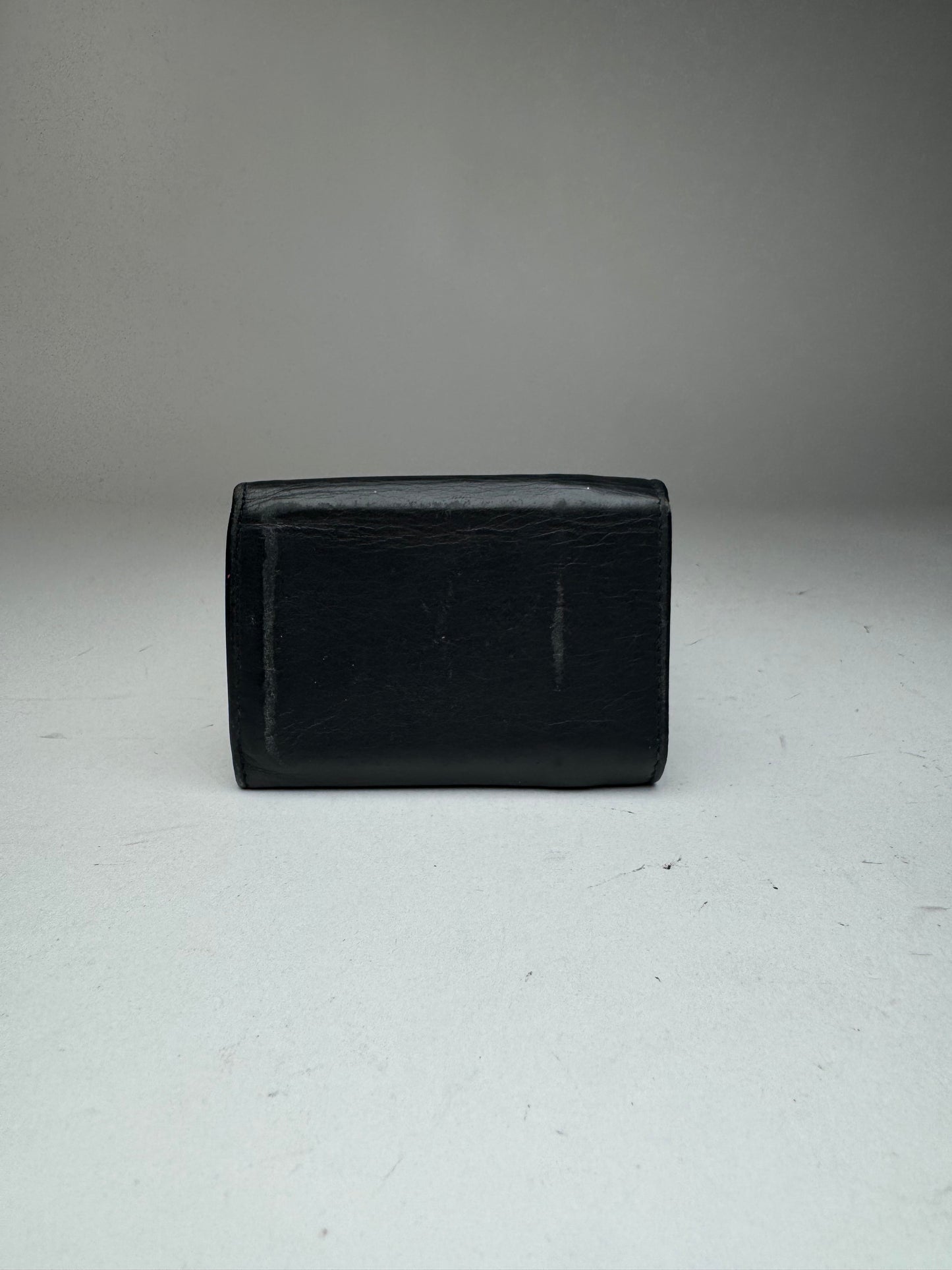 Vintage Balenciaga Leather Card Holder Black