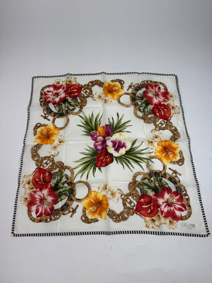 Vintage Celine Floral Scarf