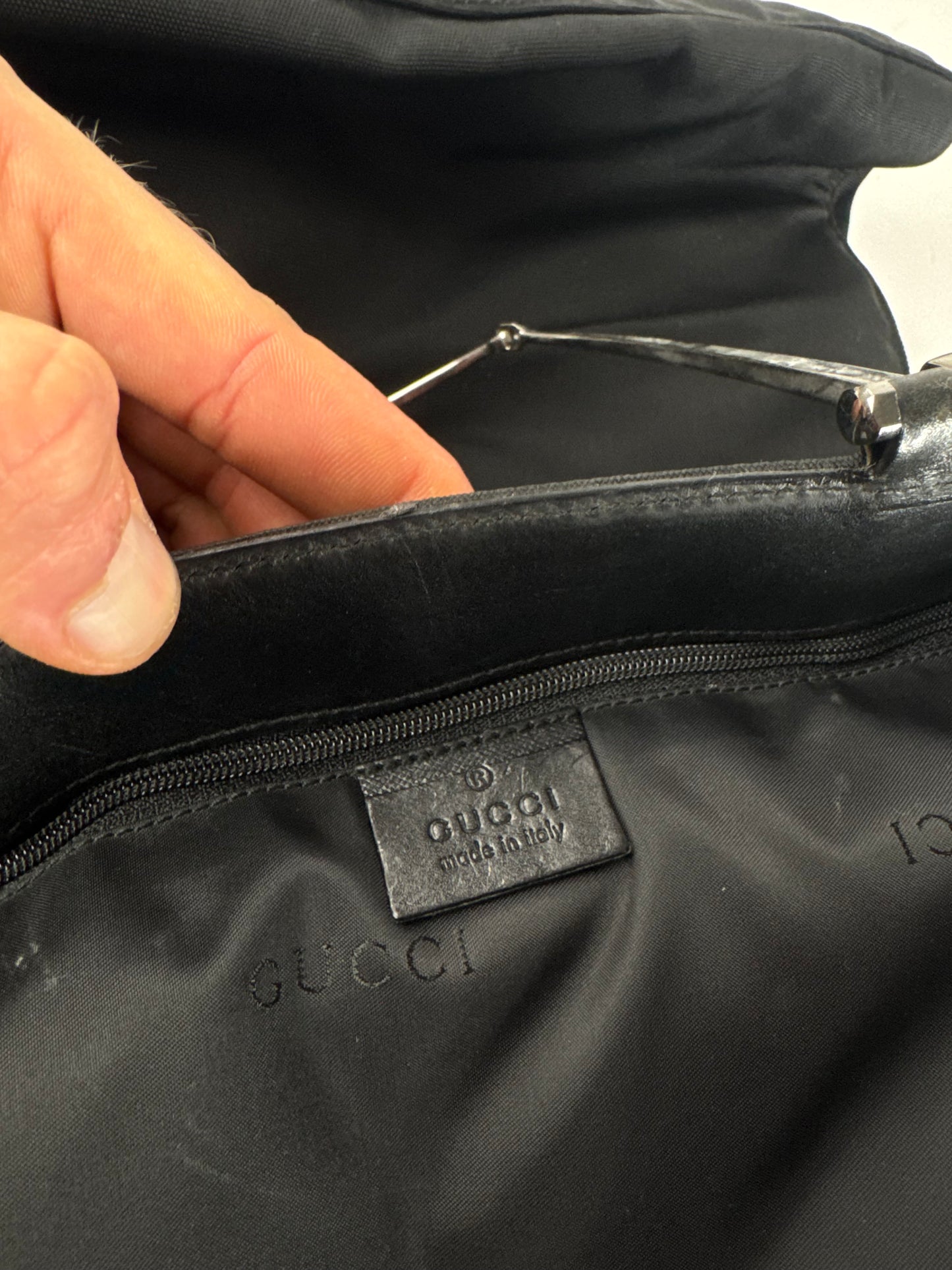 Vintage Gucci Tom Ford Era Handbag Polyester Black