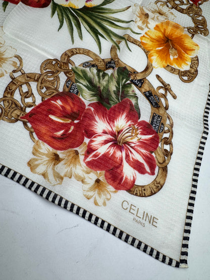 Vintage Celine Floral Scarf