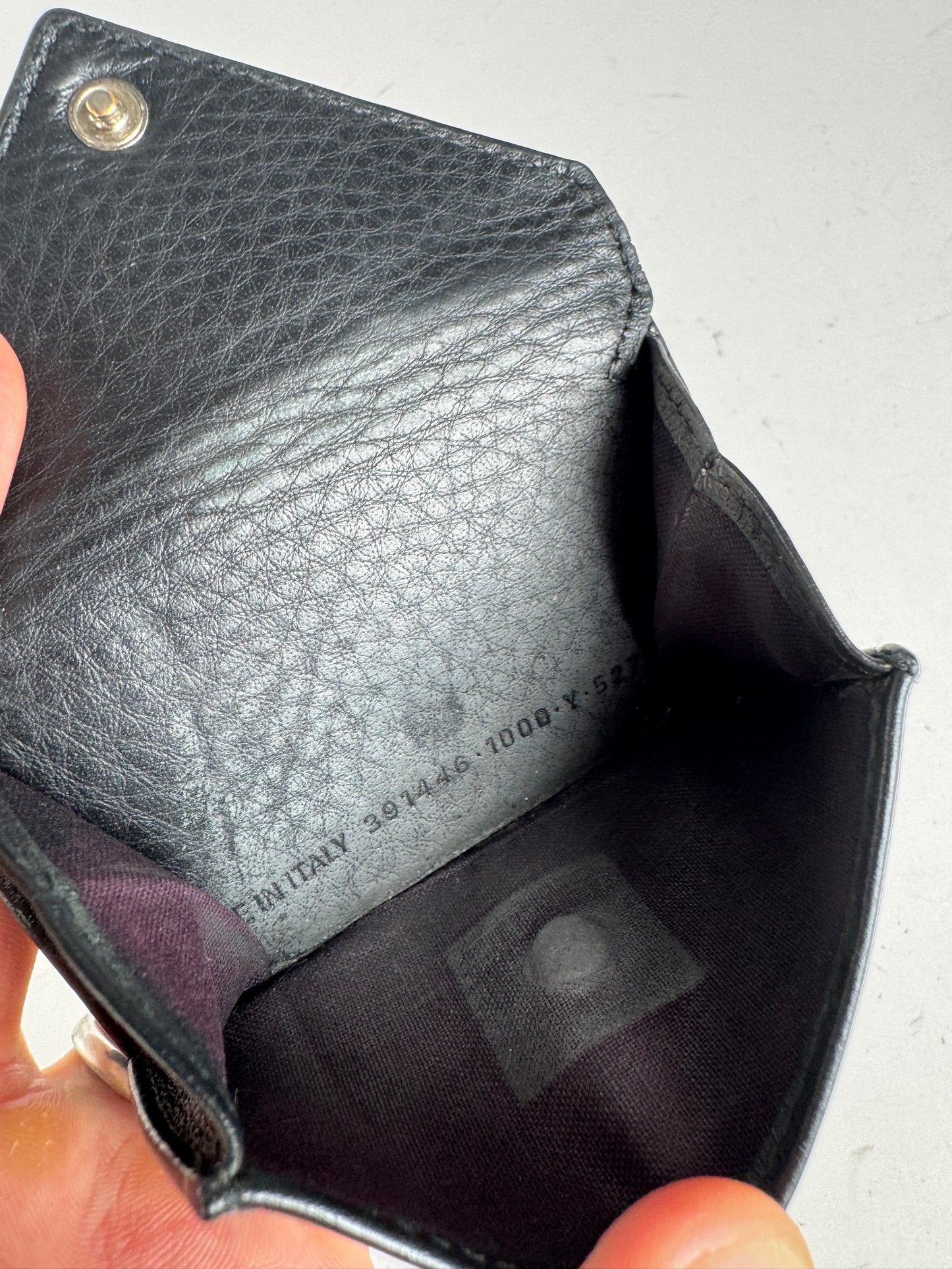 Vintage Balenciaga Leather Card Holder Black