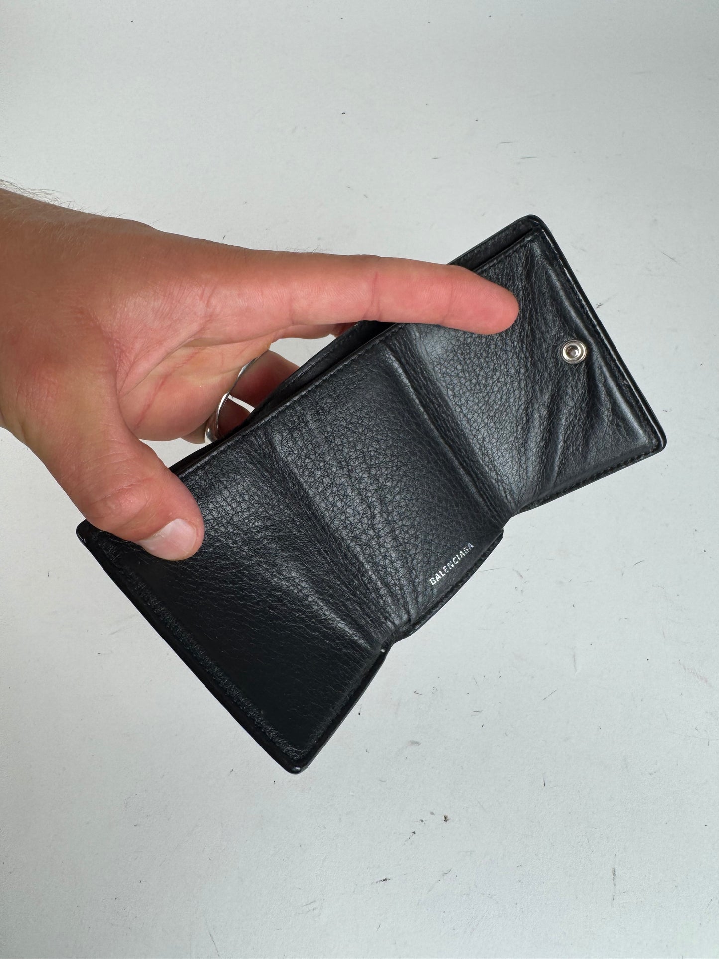Vintage Balenciaga Leather Card Holder Black