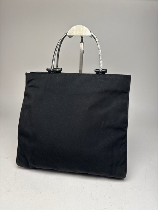 Vintage Gucci Tom Ford Era Handbag Polyester Black