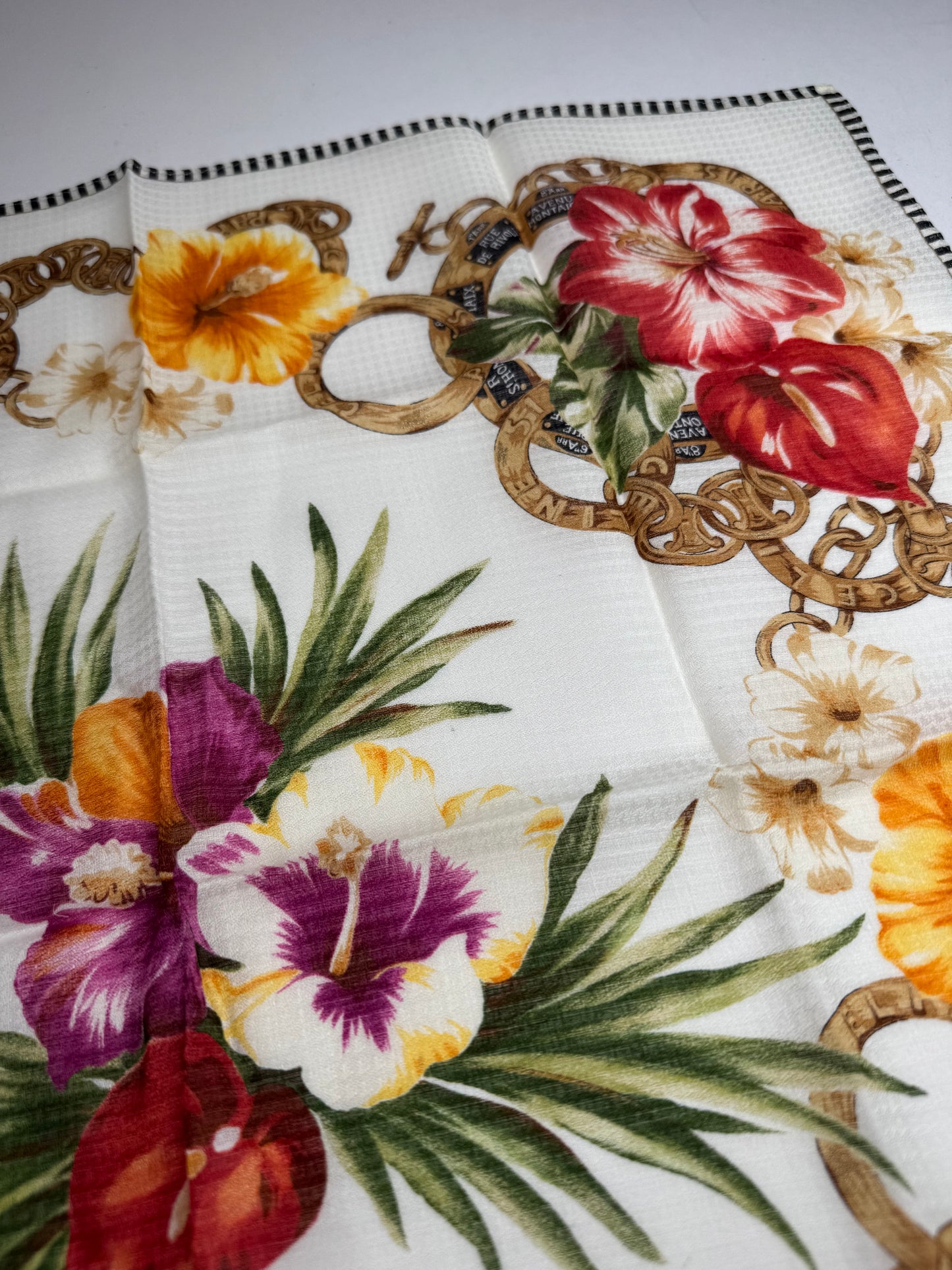 Vintage Celine Floral Scarf