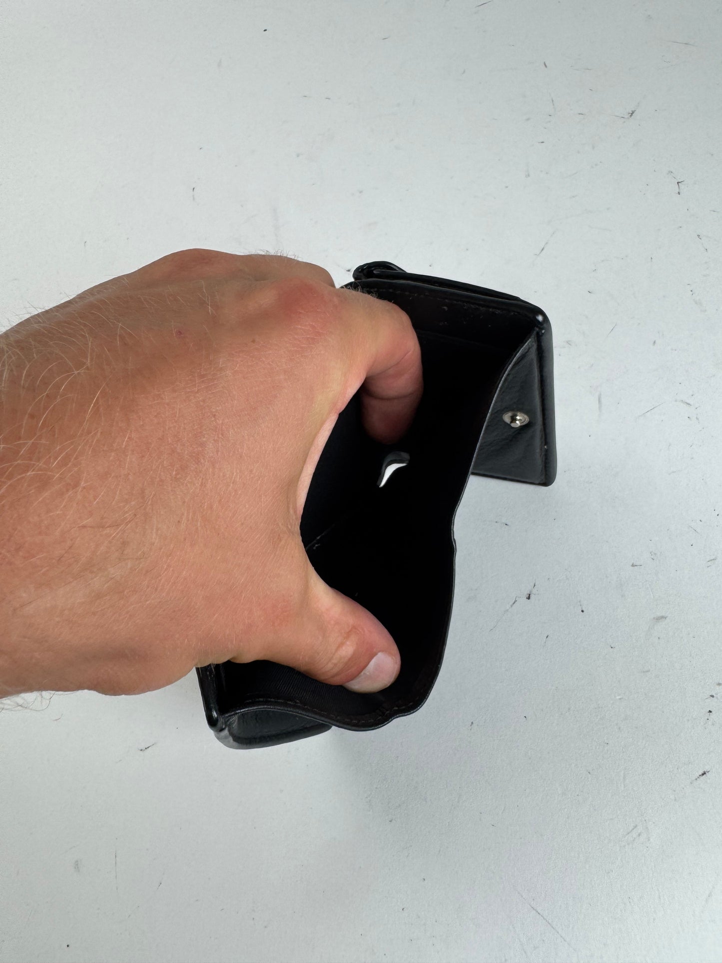 Vintage Balenciaga Leather Card Holder Black