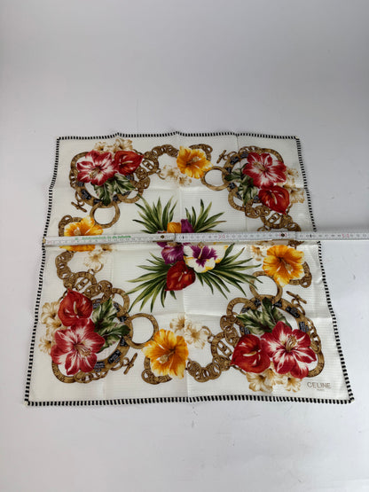 Vintage Celine Floral Scarf