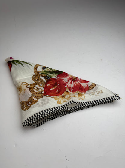 Vintage Celine Floral Scarf