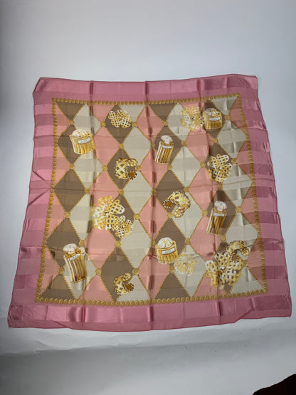 Vintage Balenciaga Silk Scarf Pink