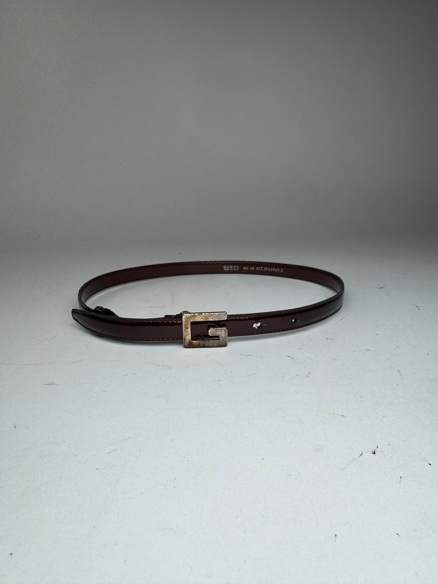 Vintage Gucci Patent Leather Belt purple