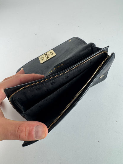 Vintage Tory Burch leather wallet black