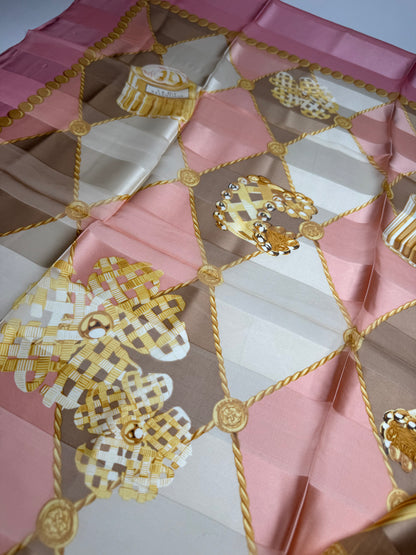 Vintage Balenciaga Silk Scarf Pink