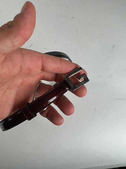 Vintage Gucci Patent Leather Belt purple