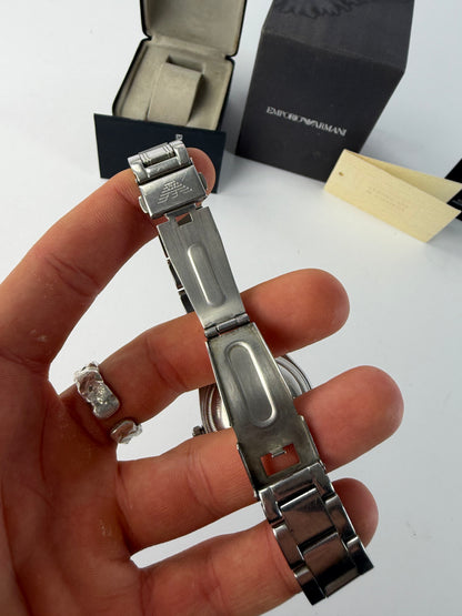Vintage Emporio Armani Quartz Bracelet Watch Late 1990s Silver