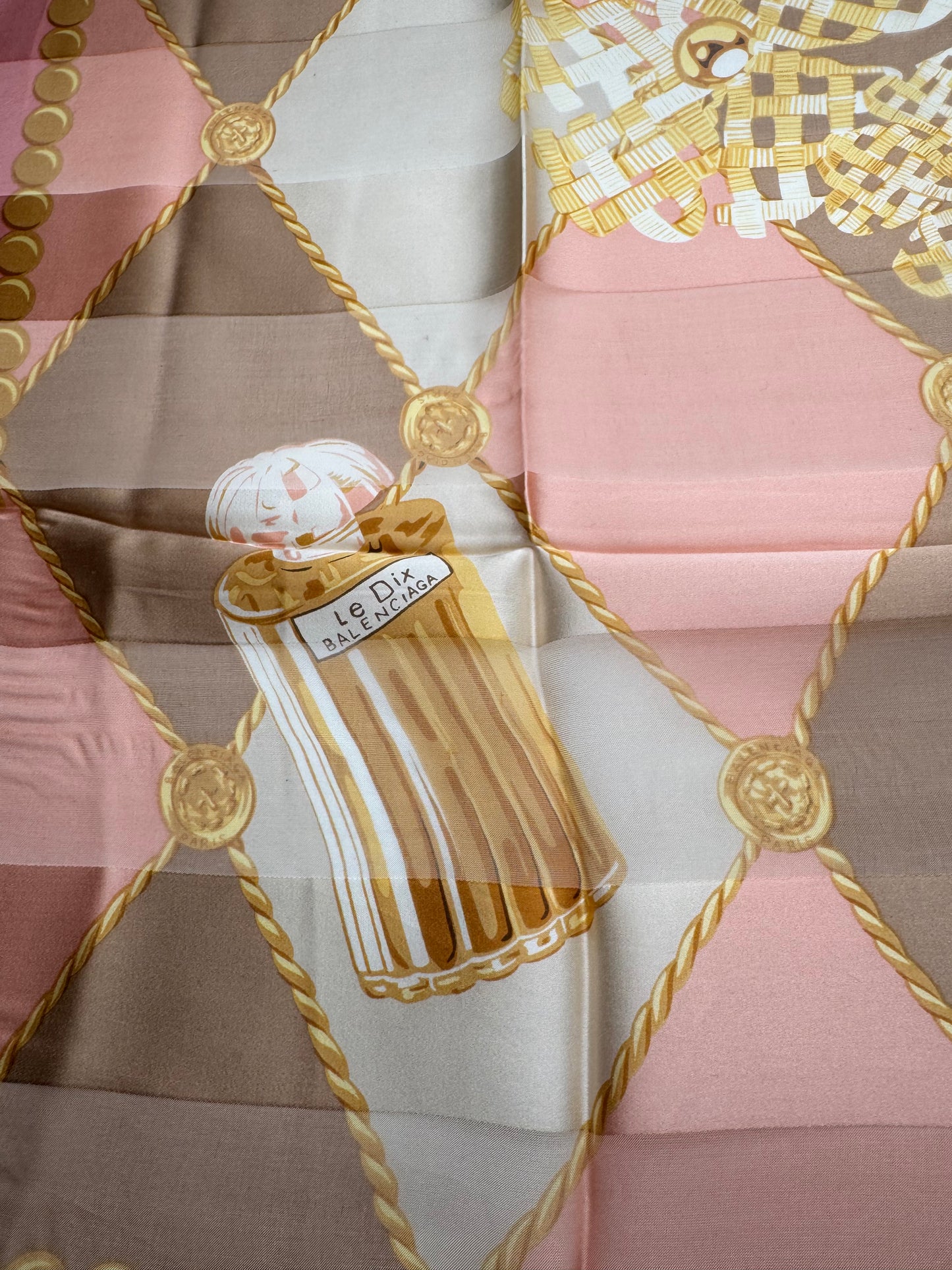 Vintage Balenciaga Silk Scarf Pink