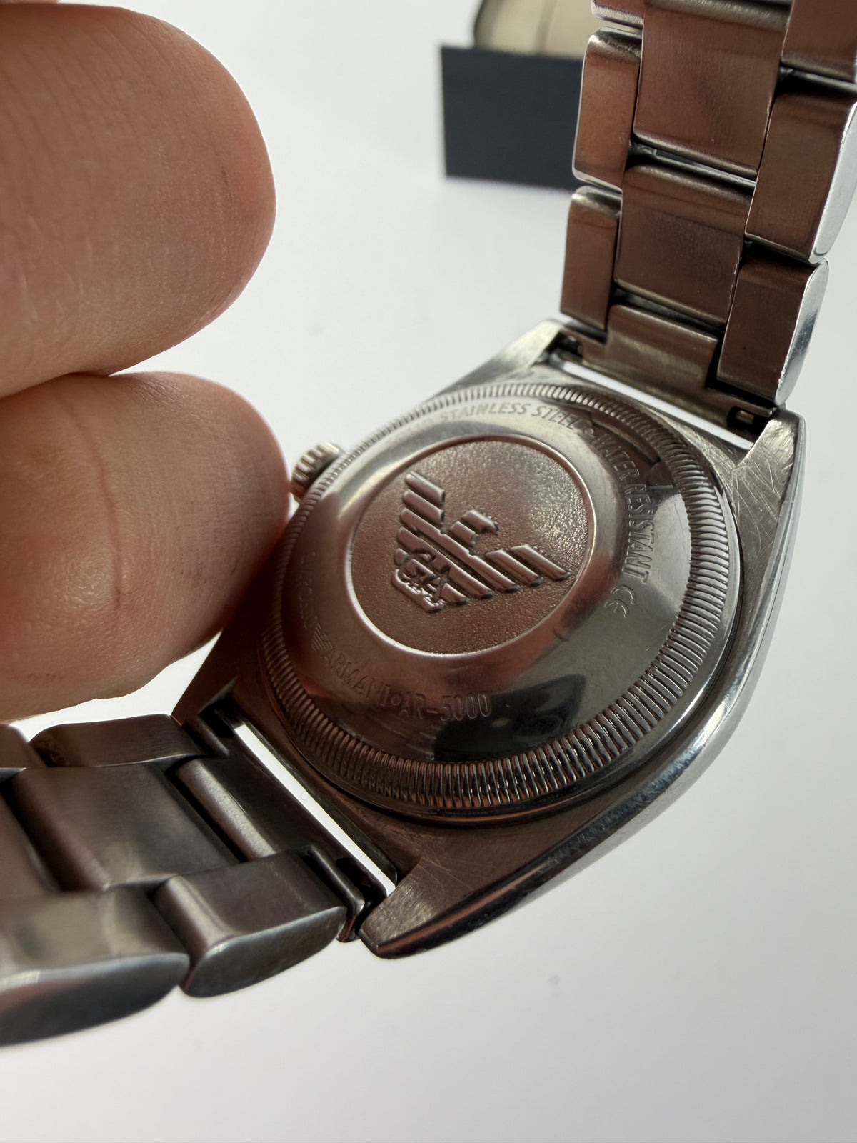 Vintage Emporio Armani Quartz Bracelet Watch Late 1990s Silver