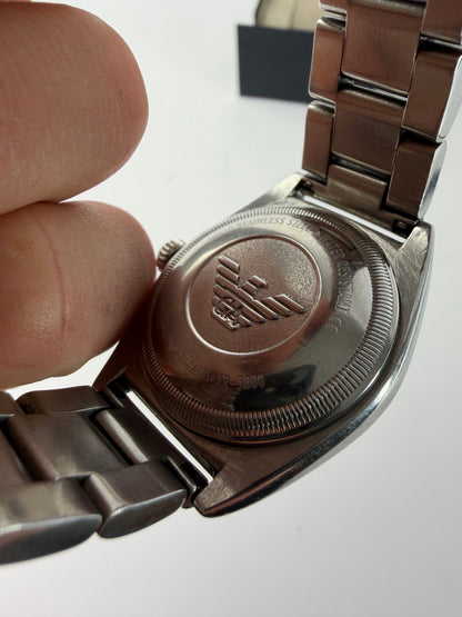 Vintage Emporio Armani Quartz Bracelet Watch Late 1990s Silver