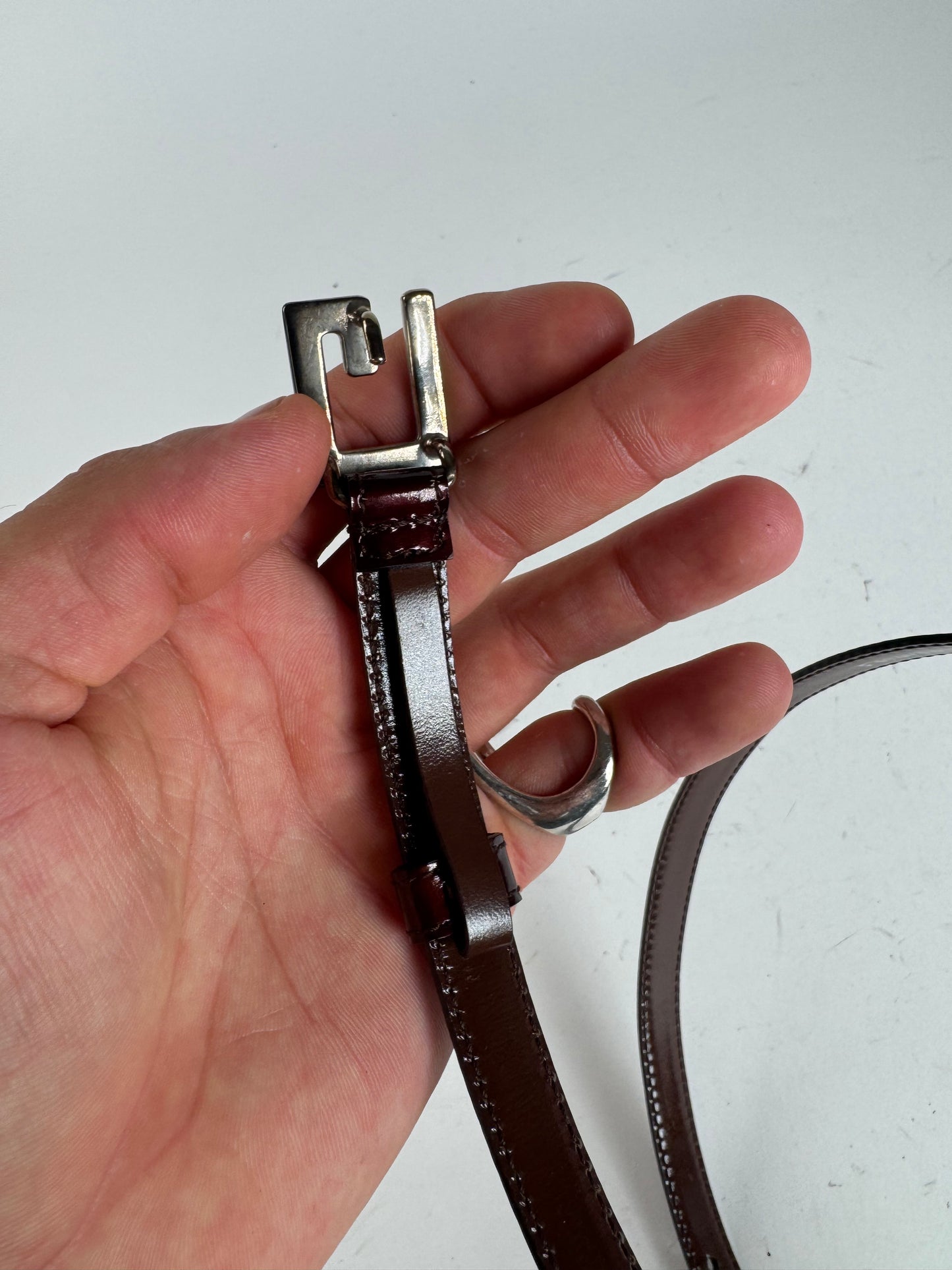 Vintage Gucci Patent Leather Belt purple