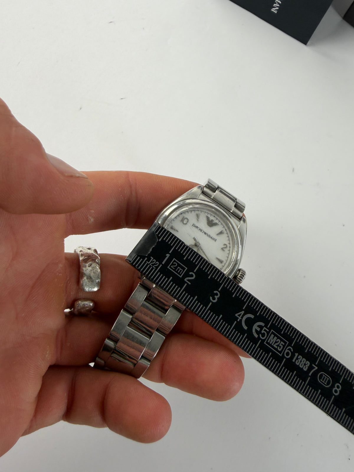 Vintage Emporio Armani Quartz Bracelet Watch Late 1990s Silver