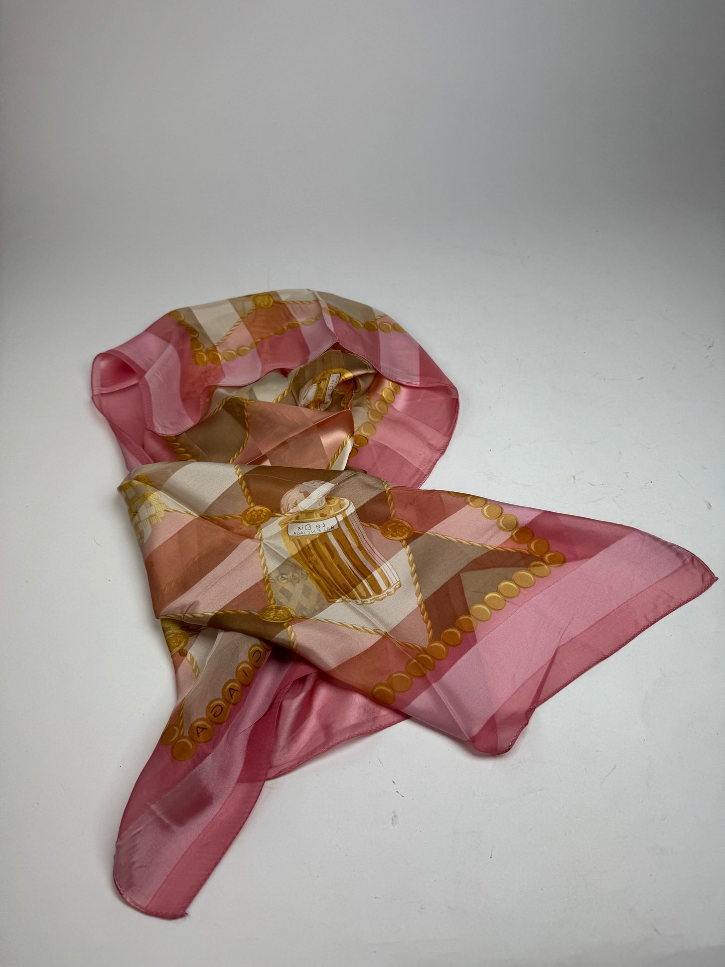 Vintage Balenciaga Silk Scarf Pink