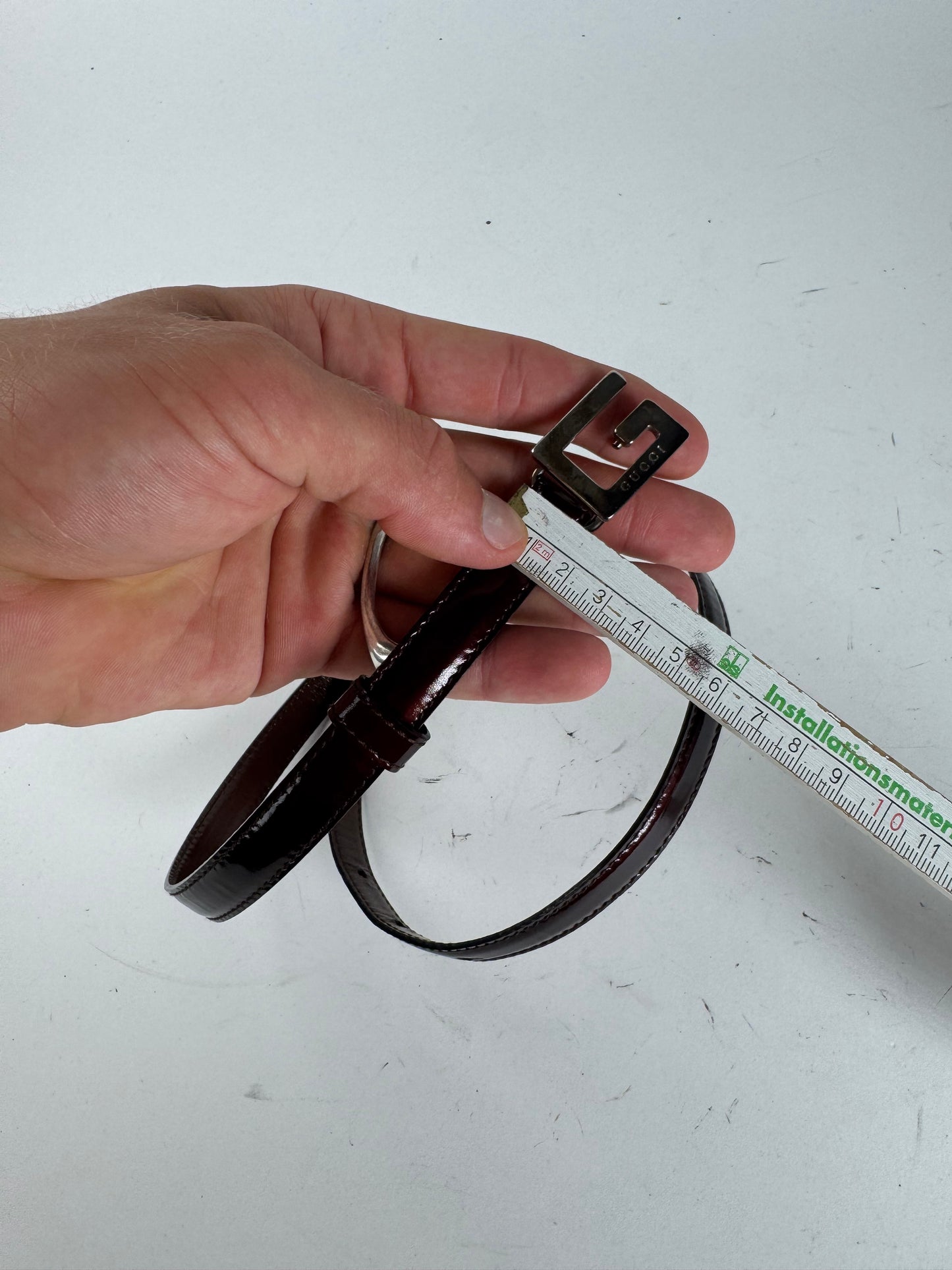 Vintage Gucci Patent Leather Belt purple