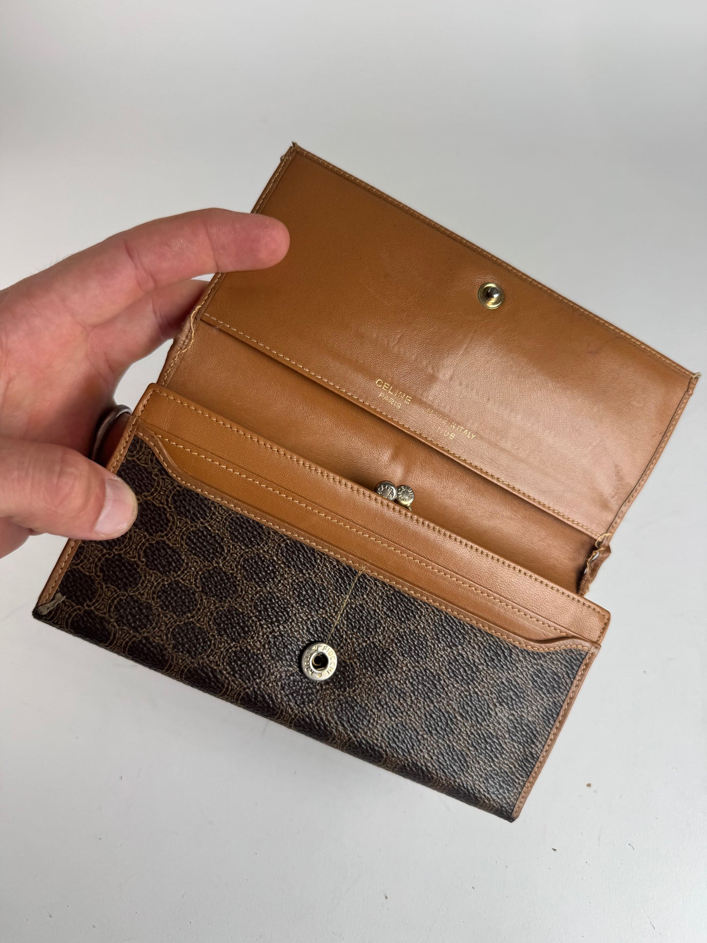 Vintage Celine Paris Leather wallet brown