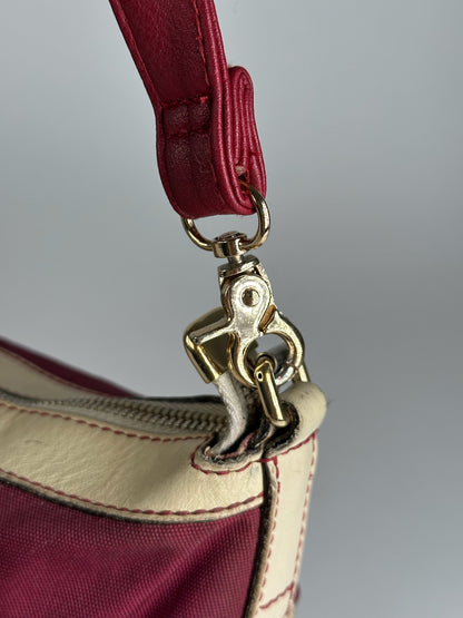 Vintage Gucci logo handbag purple white