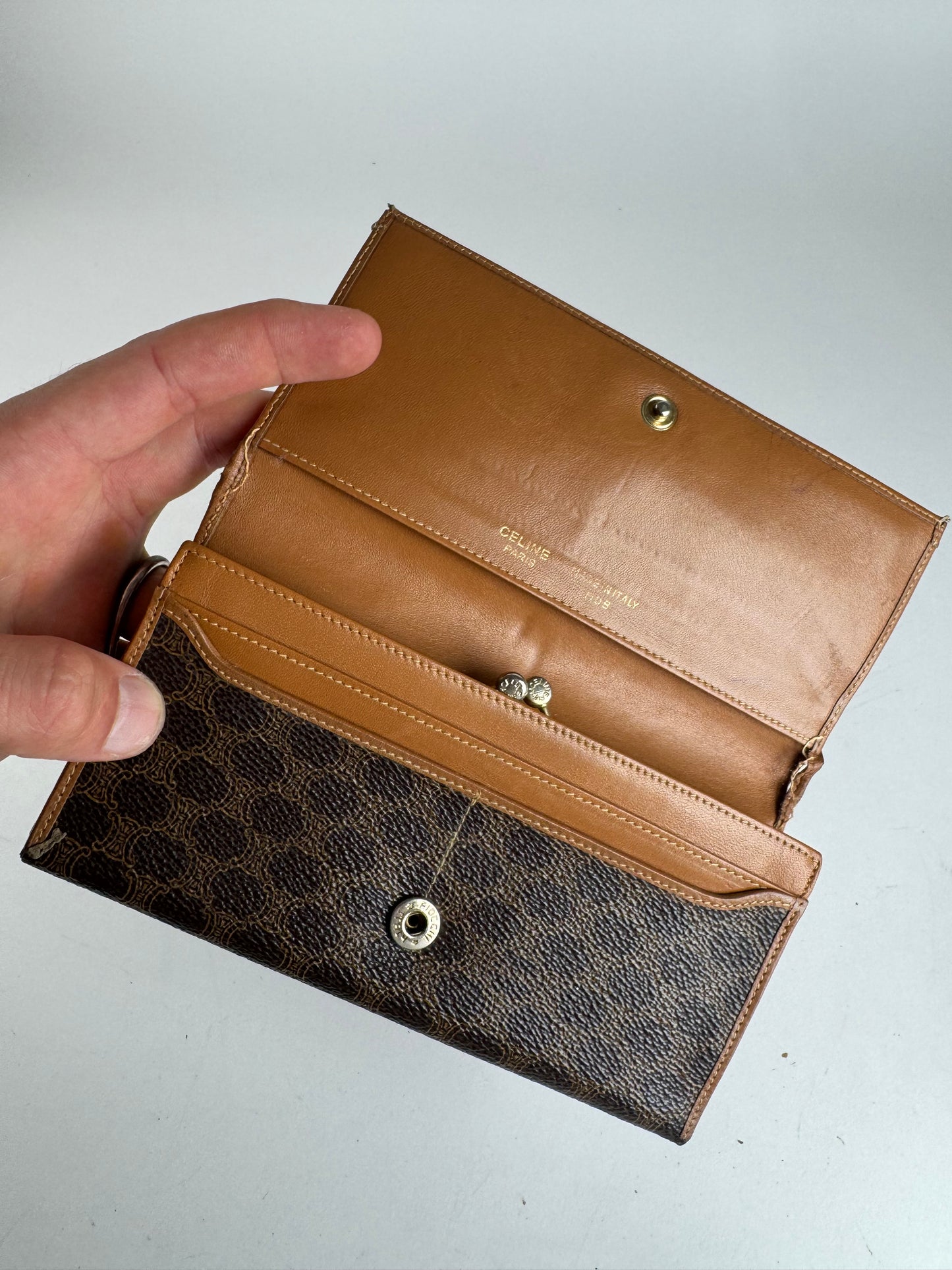 Vintage Celine Paris Leather wallet brown