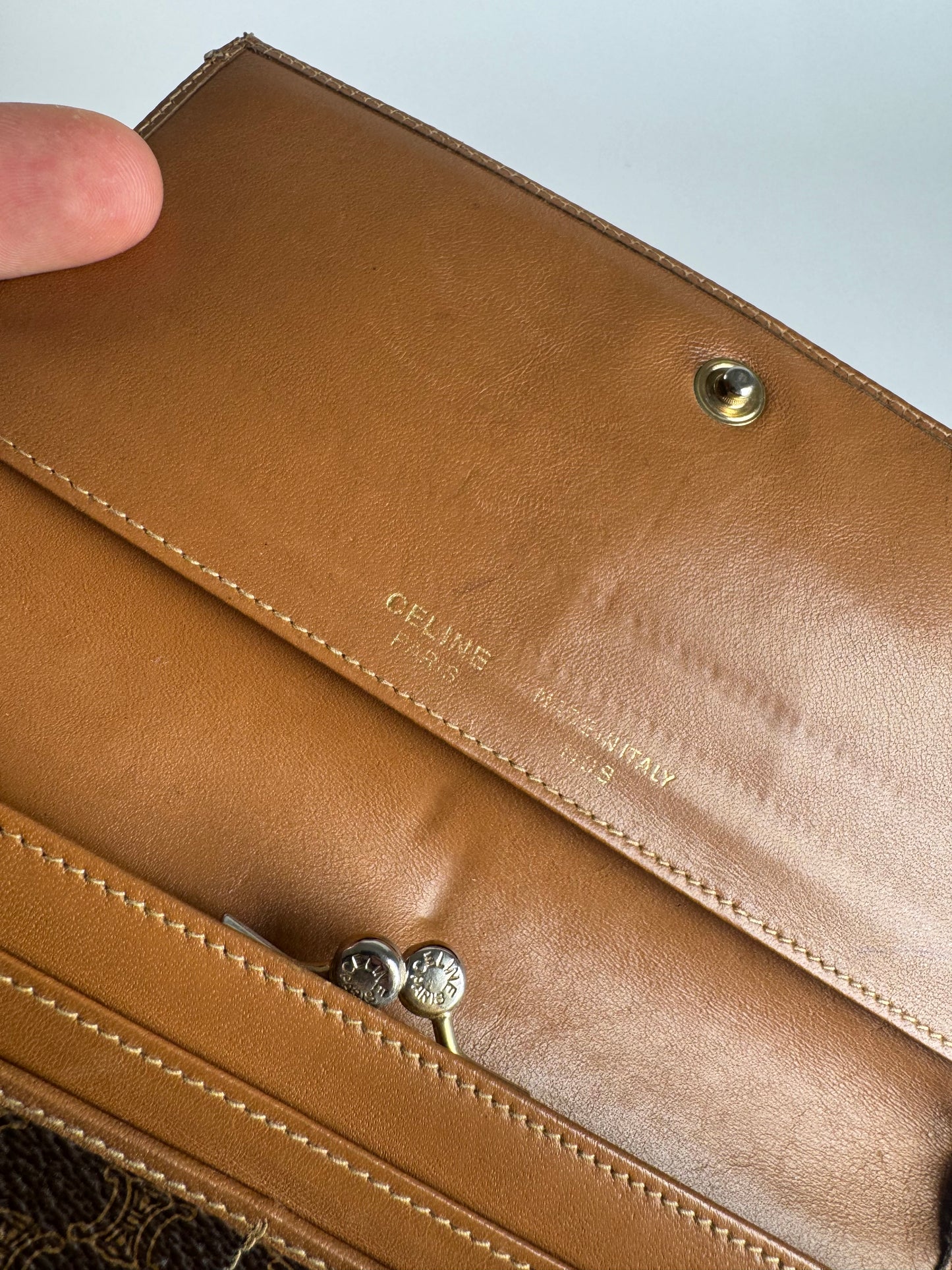 Vintage Celine Paris Leather wallet brown
