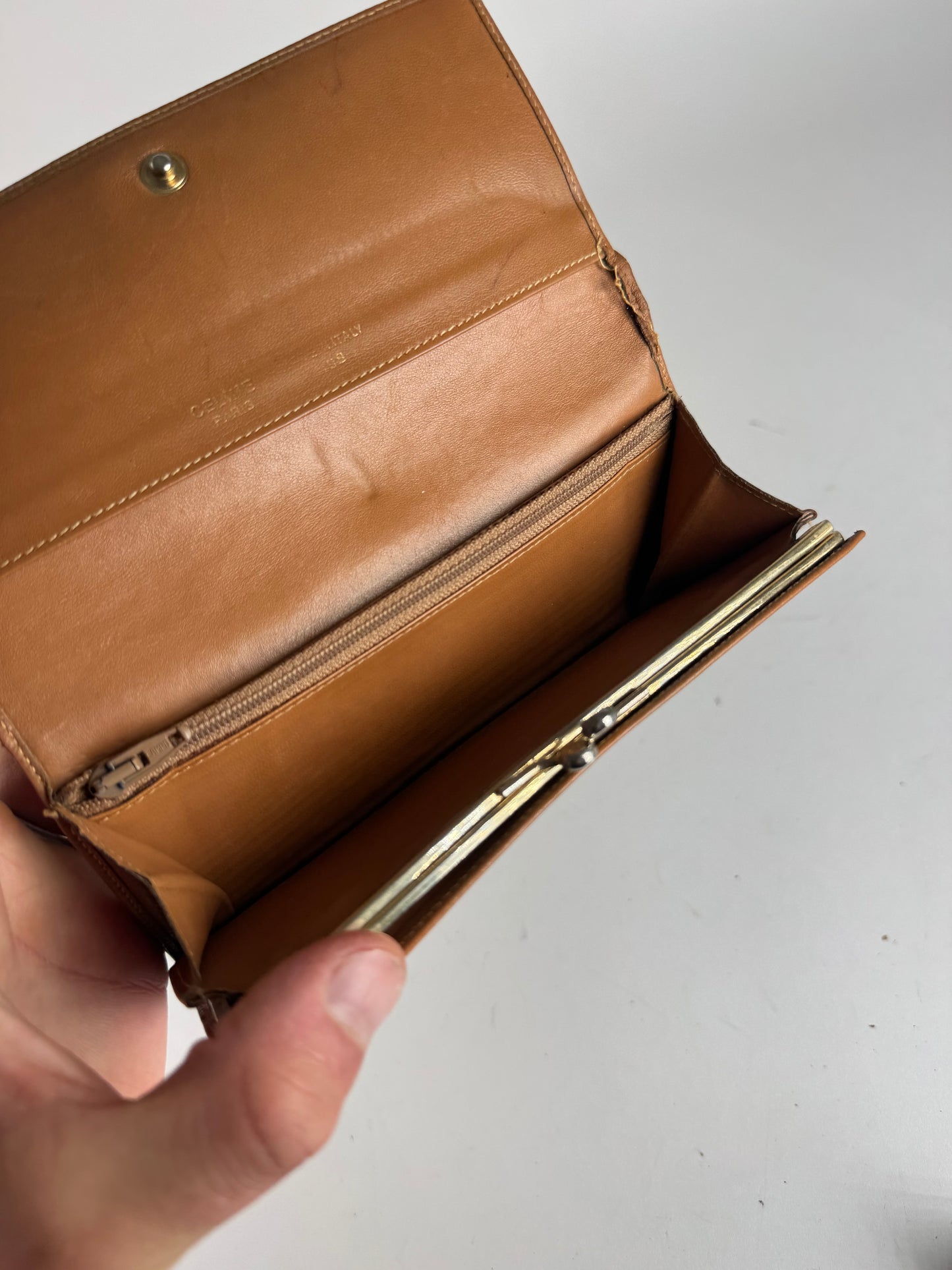 Vintage Celine Paris Leather wallet brown