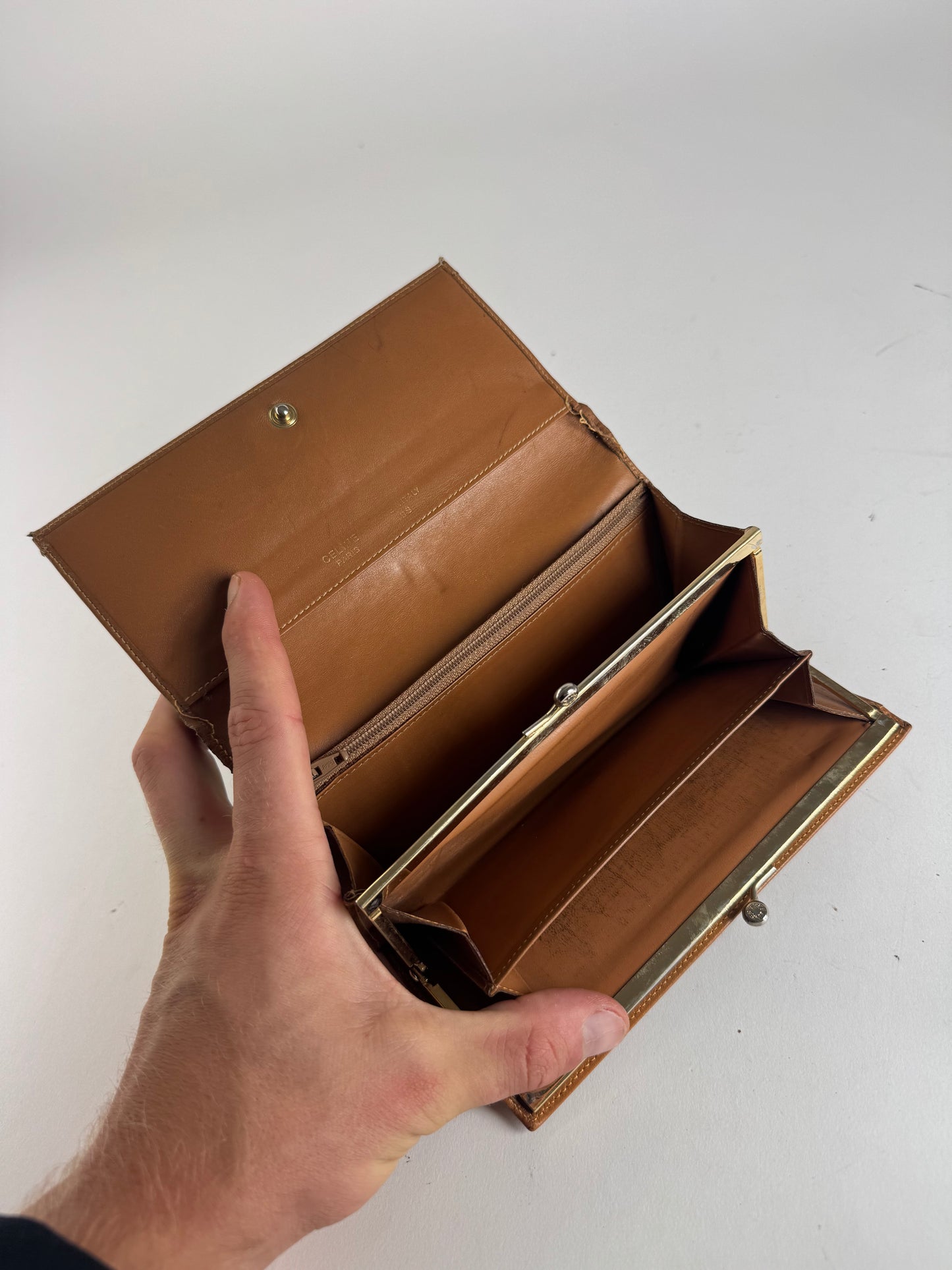 Vintage Celine Paris Leather wallet brown