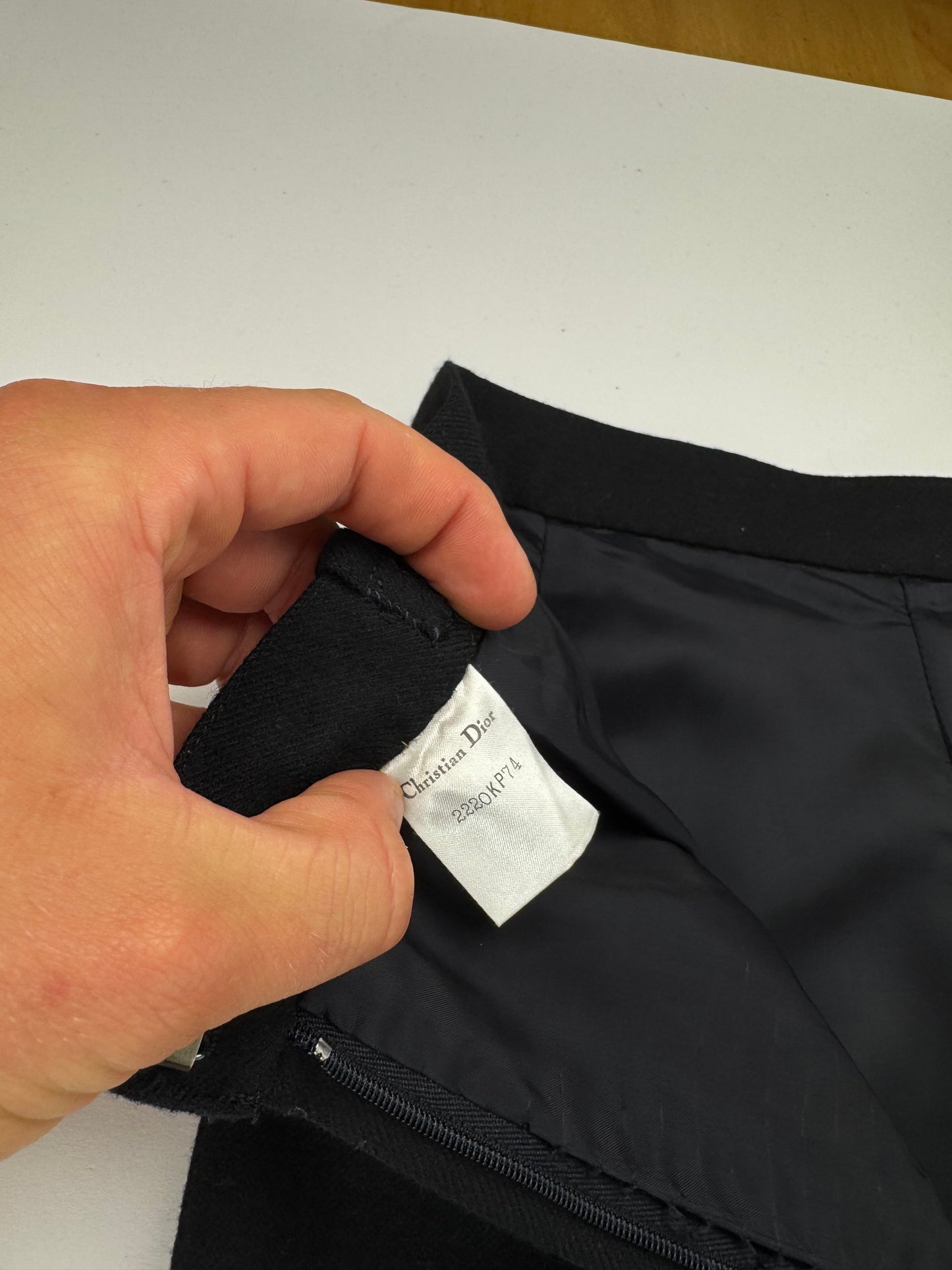 Vintage Dior Wool Pants Black