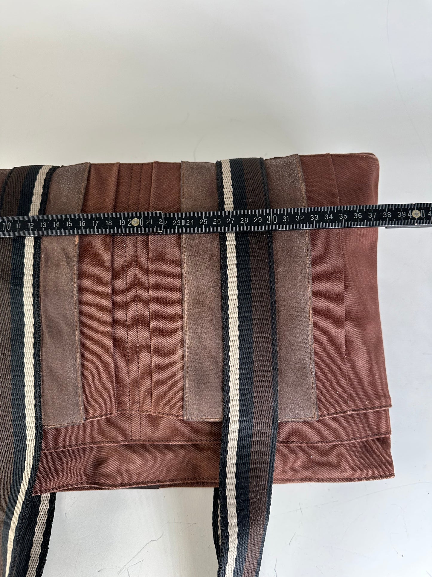 Vintage Hermes Canvas Tote Bag Brown Beige Taupe