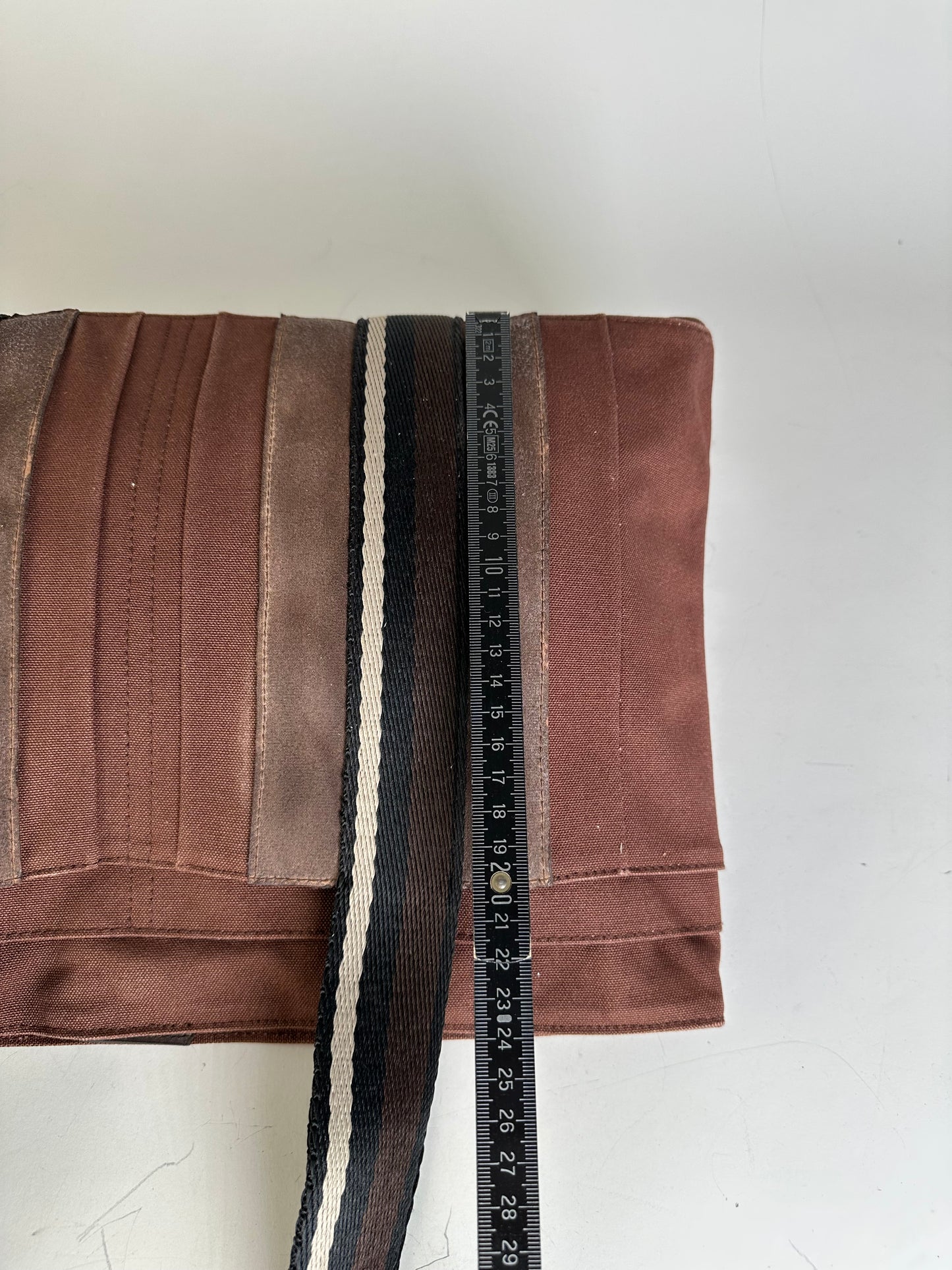 Vintage Hermes Canvas Tote Bag Brown Beige Taupe
