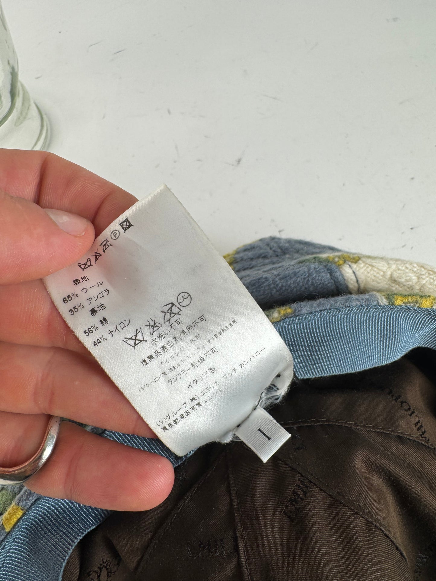 Vintage Emilio pucci Wool hat Blue white yellow