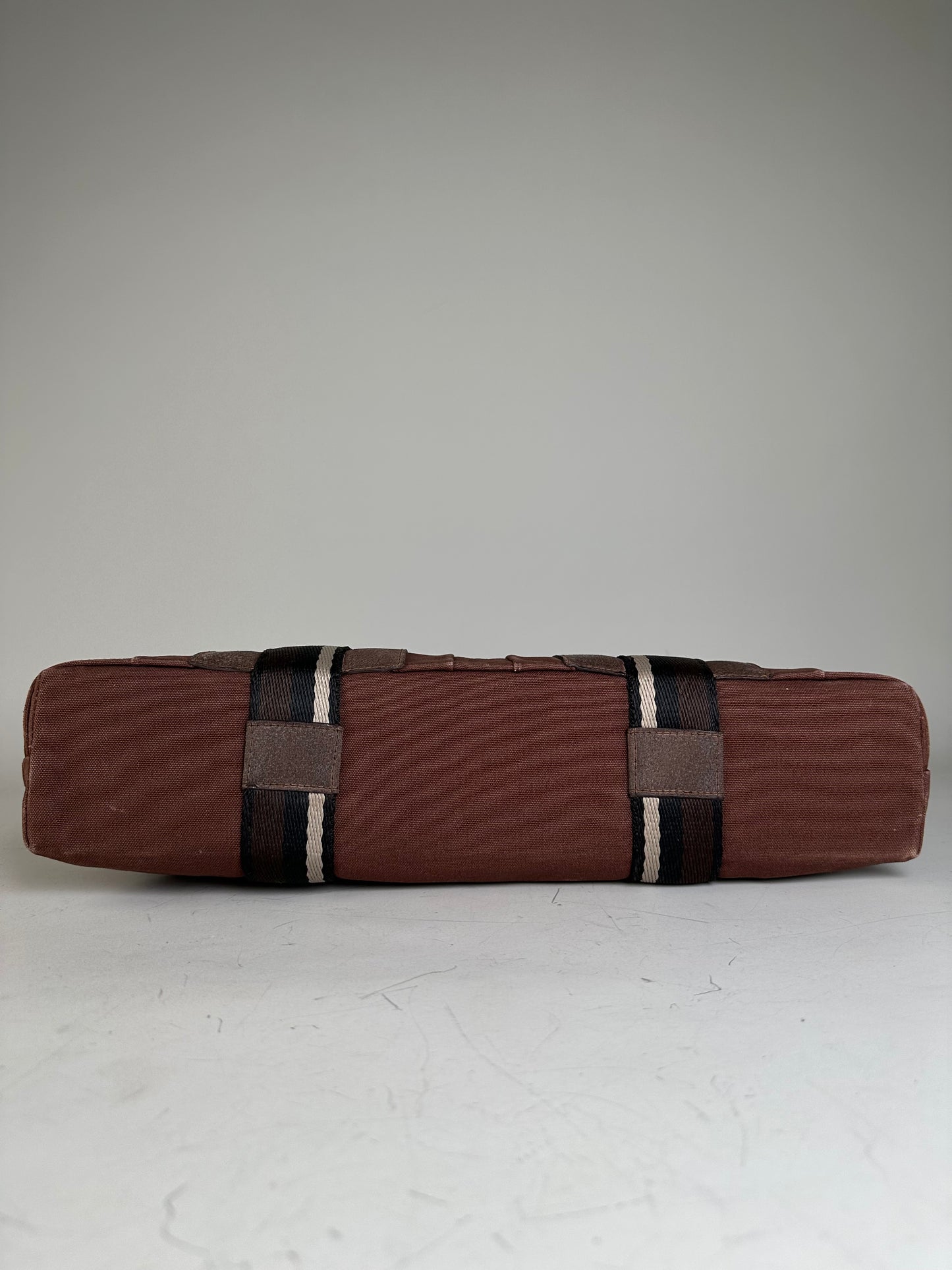 Vintage Hermes Canvas Tote Bag Brown Beige Taupe