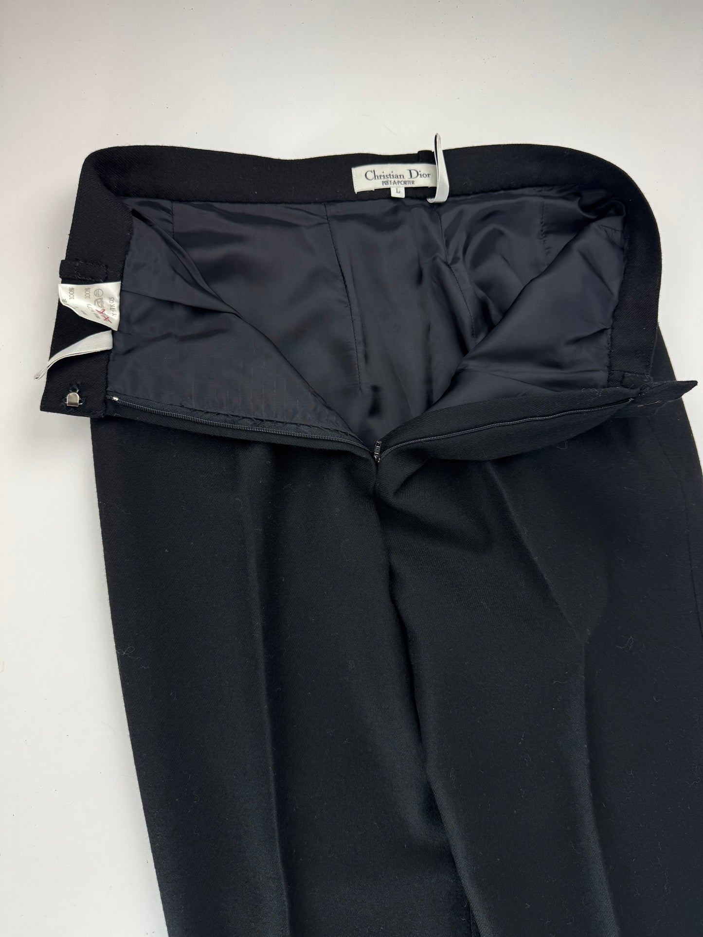 Vintage Dior Wool Pants Black