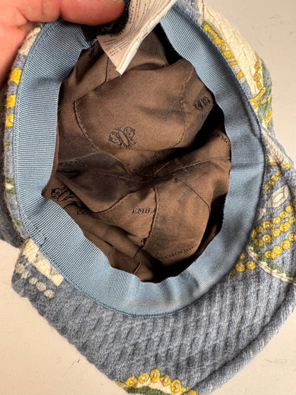 Vintage Emilio pucci Wool hat Blue white yellow