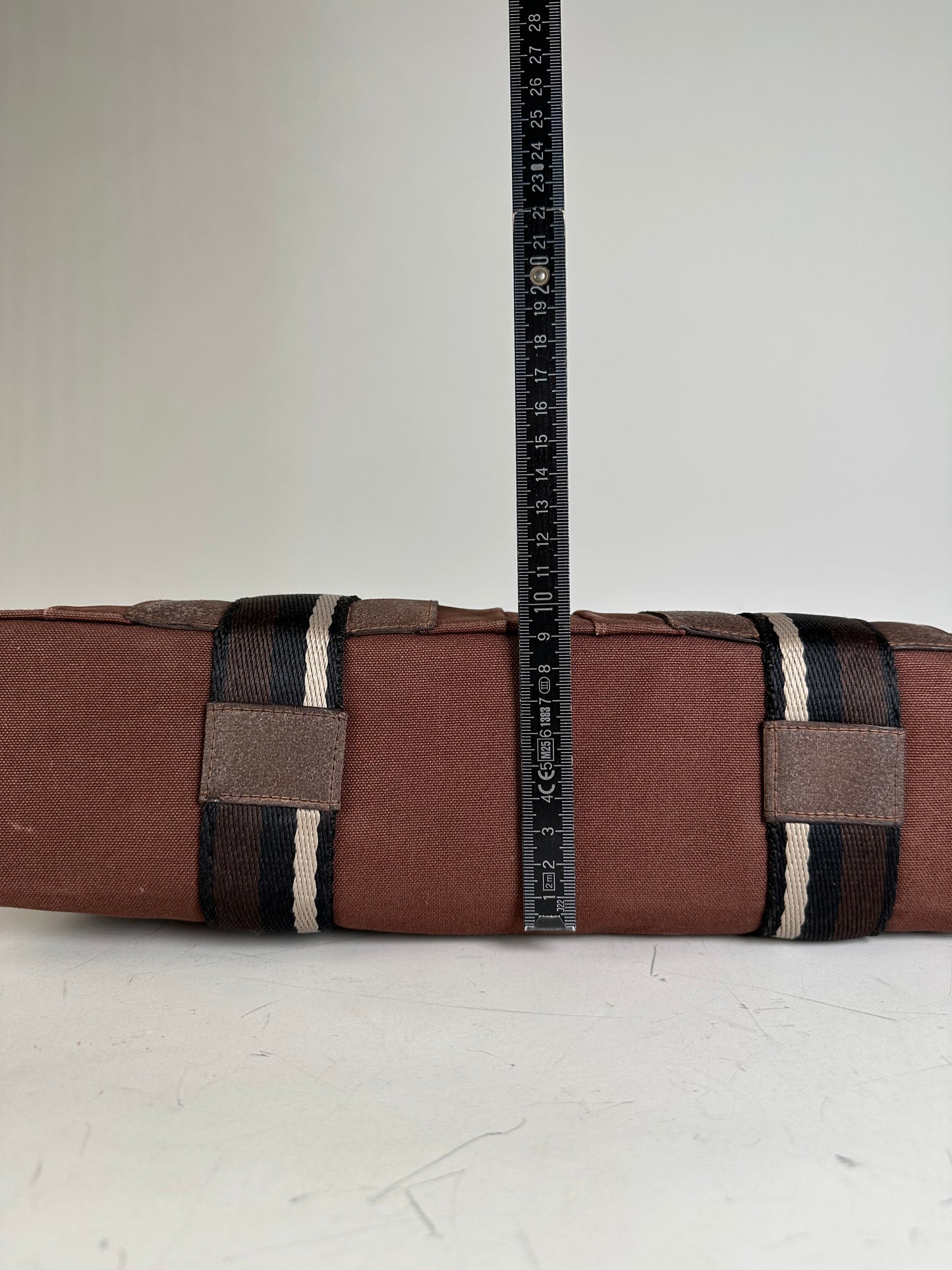 Vintage Hermes Canvas Tote Bag Brown Beige Taupe