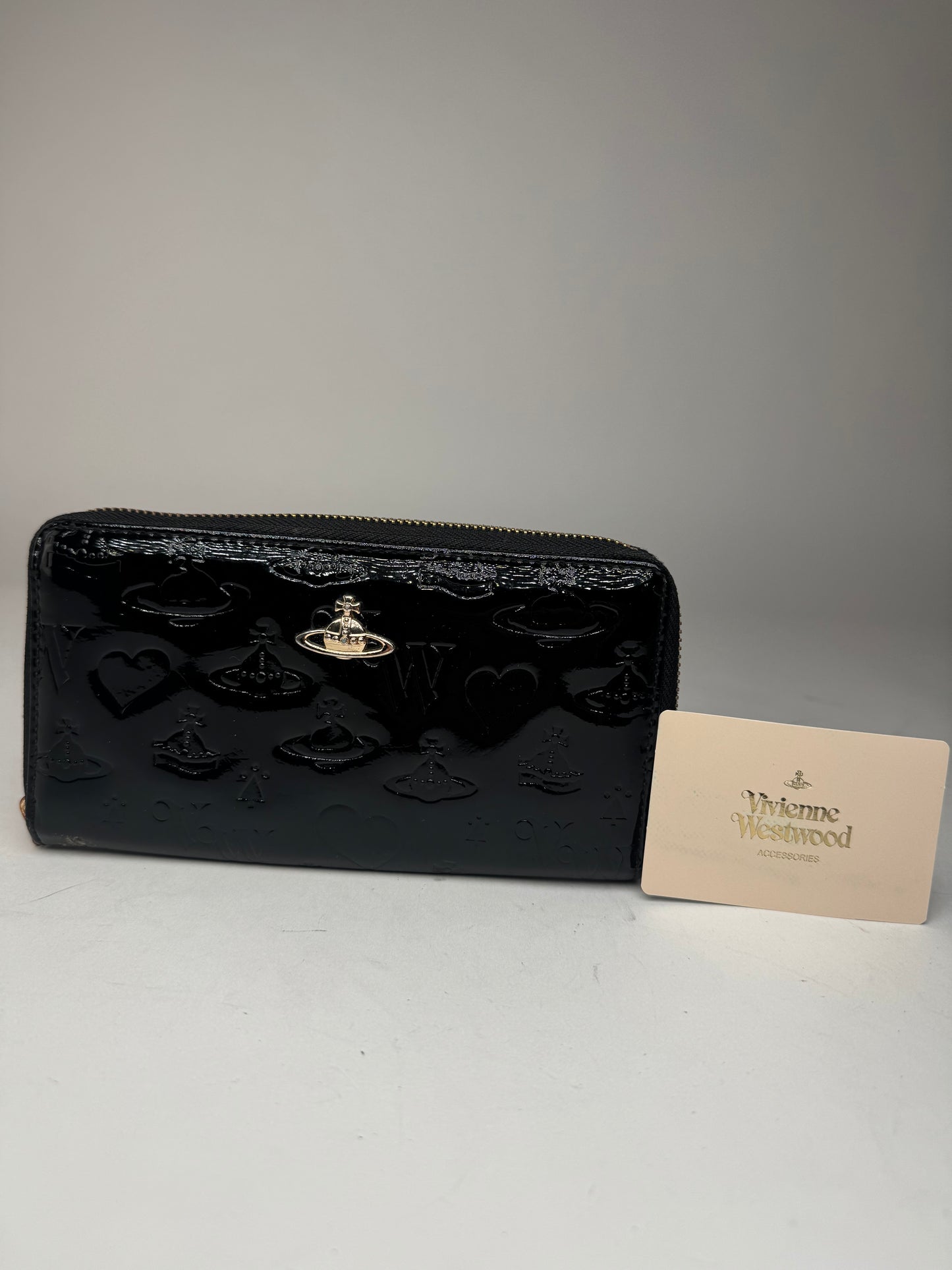 Vintage Vivienne Westwood Patent Leather monogram Wallet black