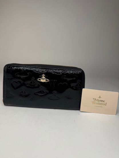 Vintage Vivienne Westwood Patent Leather monogram Wallet black