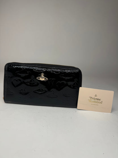 Vintage Vivienne Westwood Patent Leather monogram Wallet black