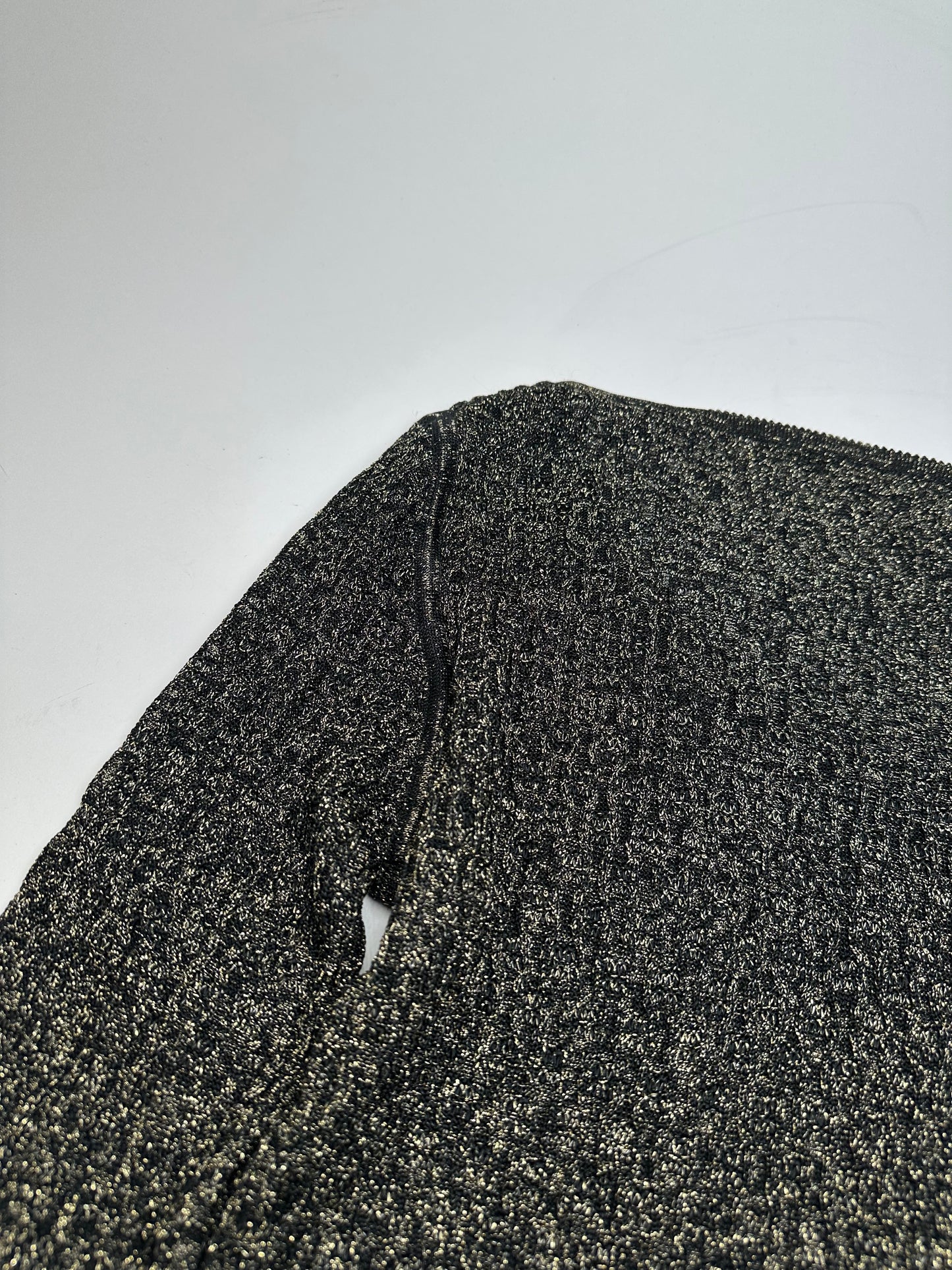 Vintage Dior Crewneck Glitter Sweater Black Gold M