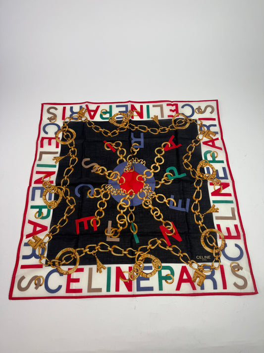 Vintage Celine Paris Scarf multicolor